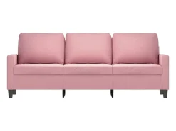 New Sofá de 3 lugares 180 cm veludo PT212540 Rosa