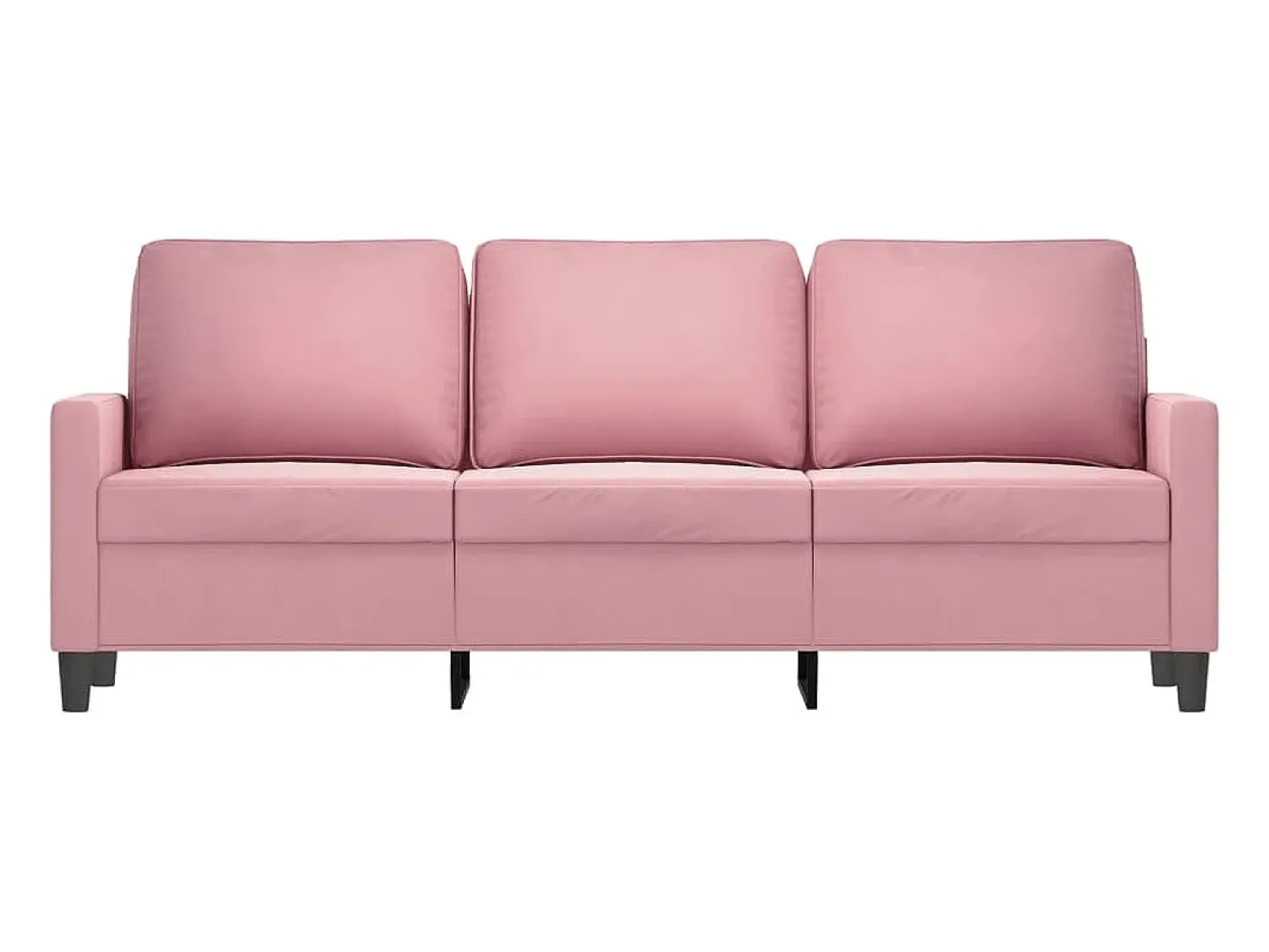 New Sofá de 3 lugares 180 cm veludo PT212540 Rosa