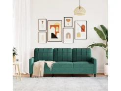 Sofá| Sofá de 3 lugares 180 cm veludo -escuro PT178718 Verde