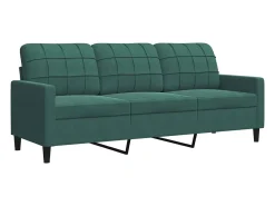 Sofá| Sofá de 3 lugares 180 cm veludo -escuro PT178718 Verde