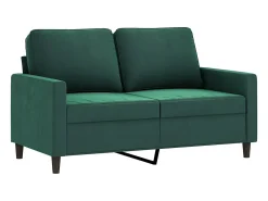 New Sofá de 2 lugares 120 cm veludo -escuro PT850411 Verde