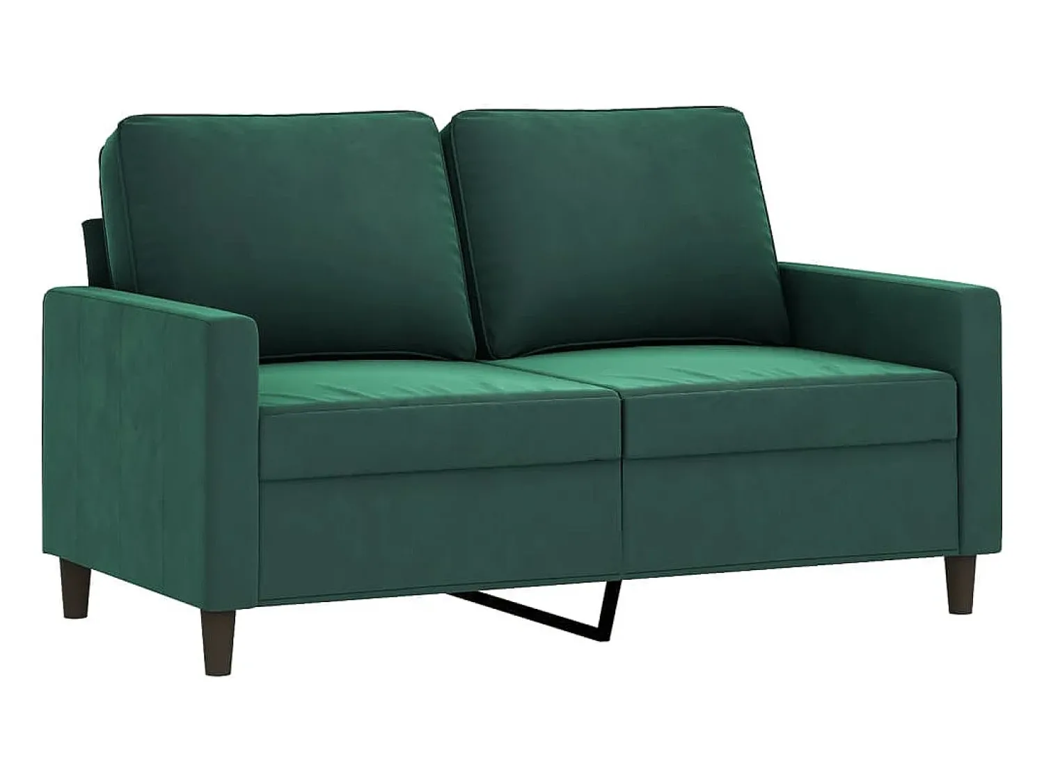 New Sofá de 2 lugares 120 cm veludo -escuro PT850411 Verde