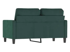 New Sofá de 2 lugares 120 cm veludo -escuro PT850411 Verde