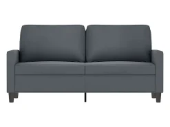 Sofá de 2 lugares 140 cm veludo cinza-escuro PT225393^ Sofá