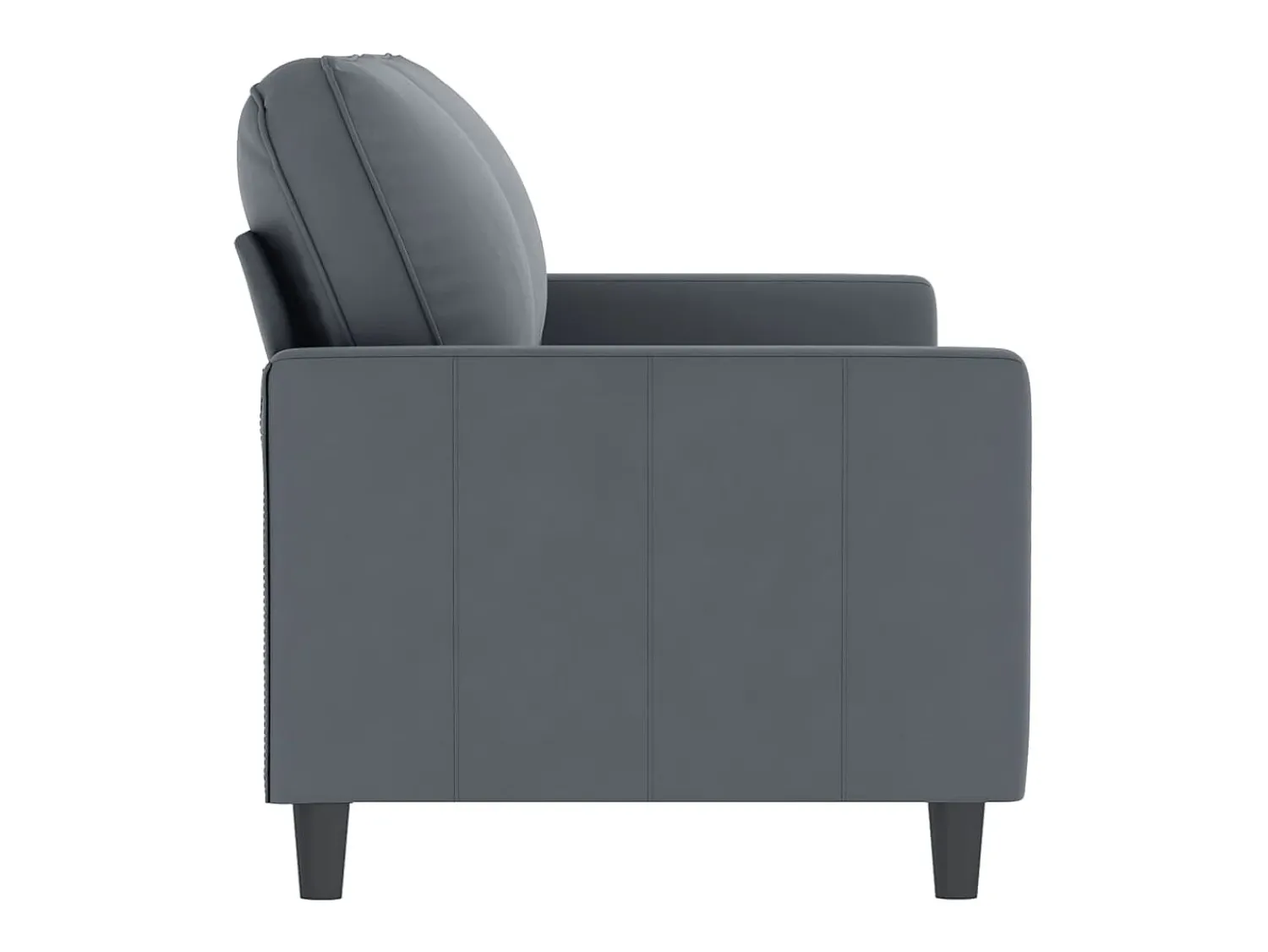 Sofá de 2 lugares 140 cm veludo cinza-escuro PT225393^ Sofá