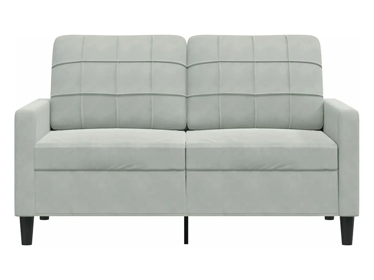 Sale Sofá de 2 lugares 120 cm veludo -claro PT544930 Cinzento