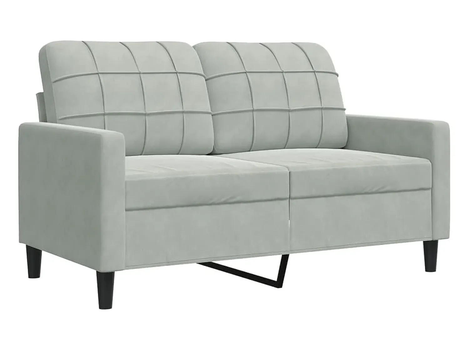 Sale Sofá de 2 lugares 120 cm veludo -claro PT544930 Cinzento