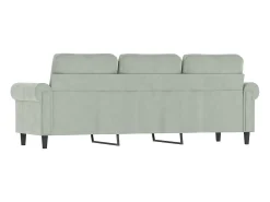 Sofá| Sofá de 3 lugares 180 cm veludo cinzento-claro PT811438 Cinzento claro
