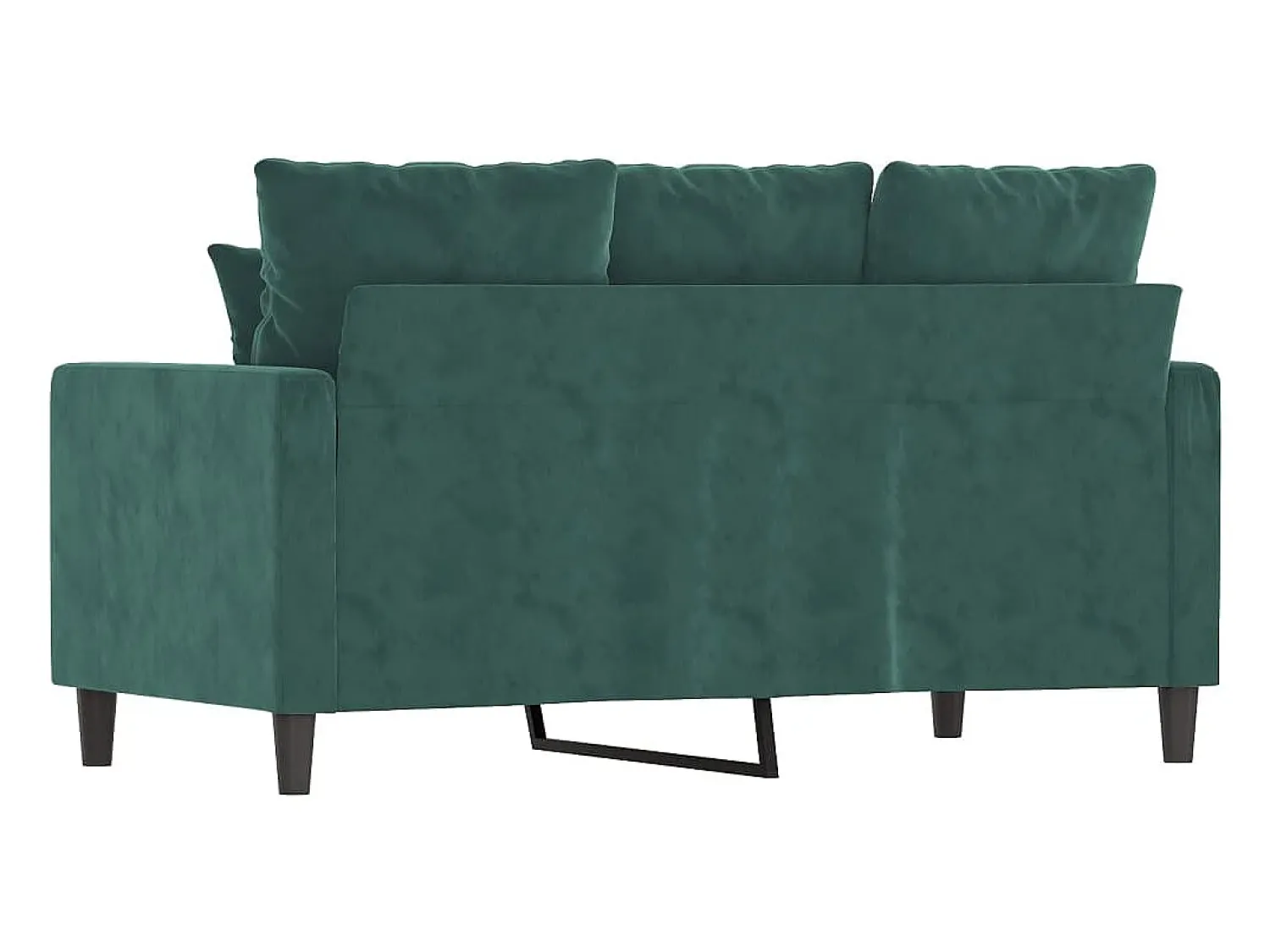 Sofá de 2 lugares 120 cm veludo -escuro PT979433^ Sofá