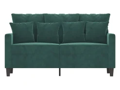 Sofá de 2 lugares 120 cm veludo -escuro PT979433^ Sofá