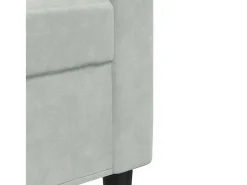 Best vidaxl Sofá de 3 lugares 180 cm veludo -claro Cinzento