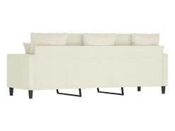 Best Sofá de 3 lugares 180 cm veludo cor PT243846 Creme