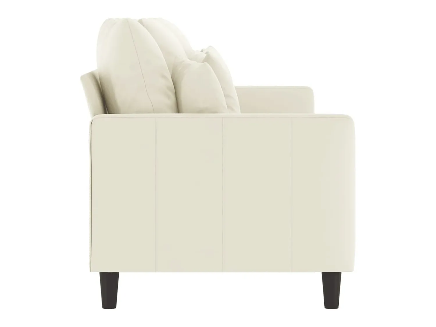 Best Sofá de 3 lugares 180 cm veludo cor PT243846 Creme