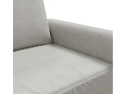 vidaxl Sofá de 2 lugares 120 cm veludo -claro Cinzento
