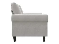 vidaxl Sofá de 2 lugares 120 cm veludo -claro Cinzento