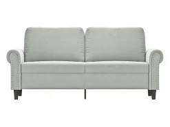 Sofá* Sofá de 2 lugares 140 cm veludo cinza-claro PT161064 Cinzento claro