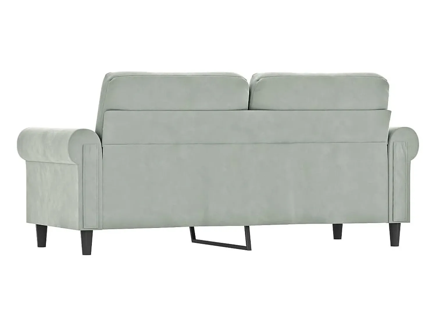 Sofá* Sofá de 2 lugares 140 cm veludo cinza-claro PT161064 Cinzento claro