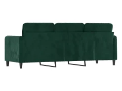 Sofá|vidaxl Sofá de 3 lugares 180 cm veludo -escuro Verde