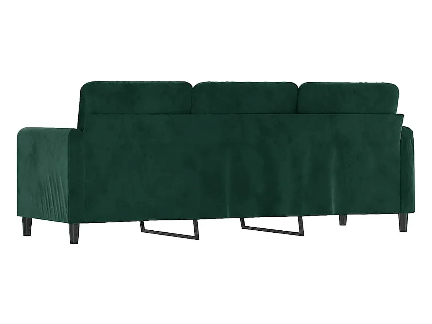 Sofá|vidaxl Sofá de 3 lugares 180 cm veludo -escuro Verde