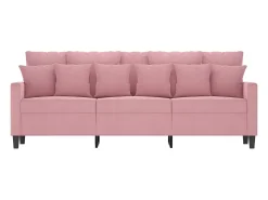 Sofá* Sofá de 3 lugares 180 cm veludo PT604223 Rosa
