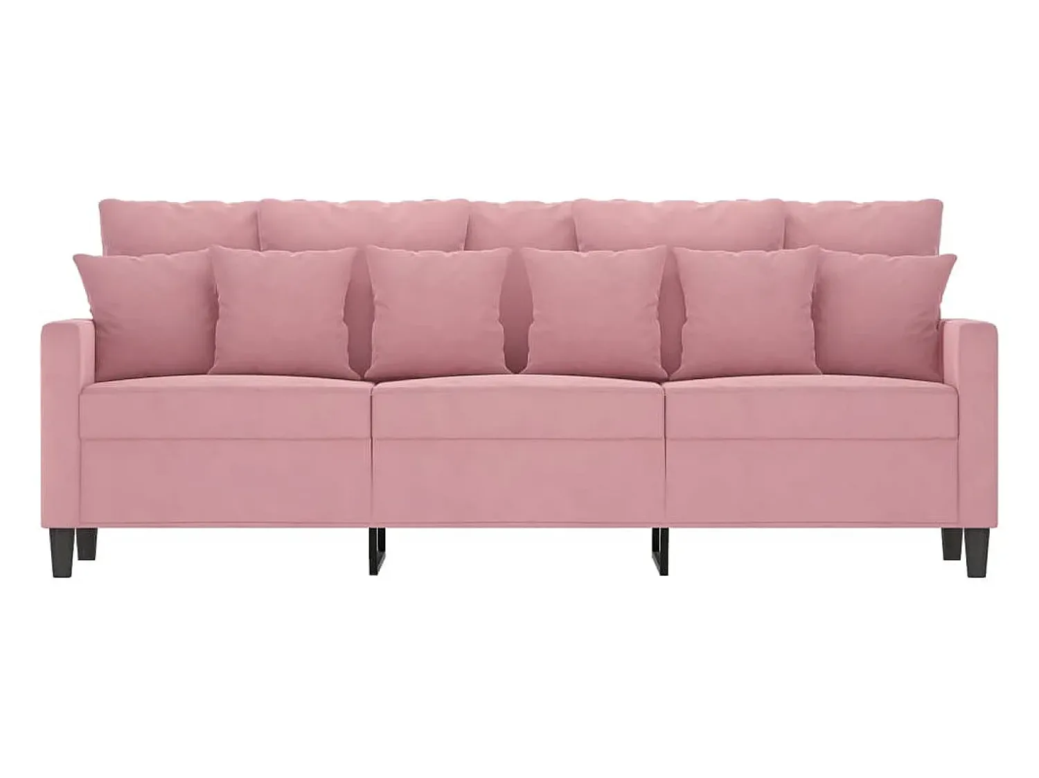 Sofá* Sofá de 3 lugares 180 cm veludo PT604223 Rosa