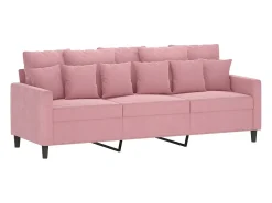 Sofá* Sofá de 3 lugares 180 cm veludo PT604223 Rosa