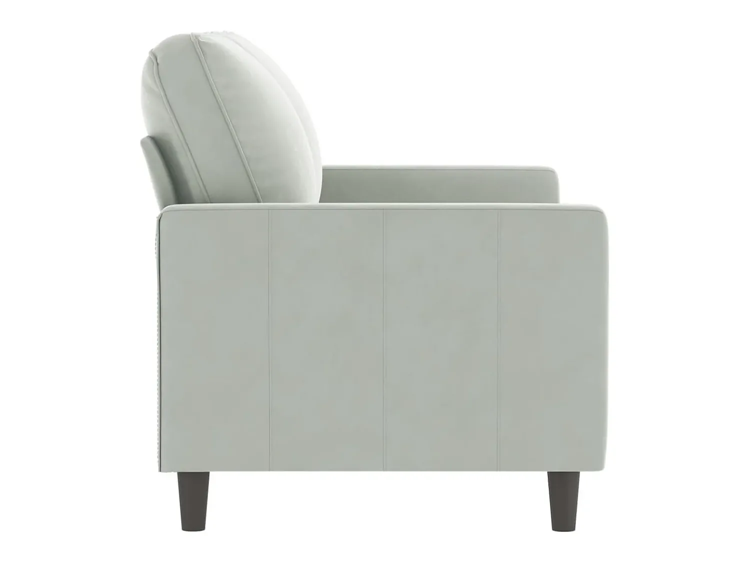 Sofá de 2 lugares 120 cm veludo cinzento-claro PT722367^ Sofá
