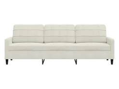 Hot vidaxl Sofá de 3 lugares 210 cm veludo cor Creme