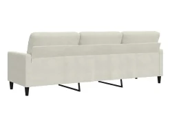 Hot vidaxl Sofá de 3 lugares 210 cm veludo cor Creme
