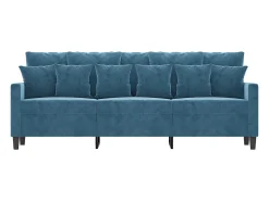 Sofá| Sofá de 3 lugares 180 cm veludo PT691193 Azul