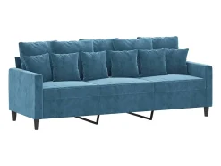 Sofá| Sofá de 3 lugares 180 cm veludo PT691193 Azul