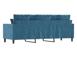 Sofá| Sofá de 3 lugares 180 cm veludo PT691193 Azul