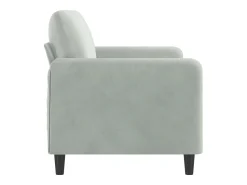 Best Sofá de 2 lugares 140 cm veludo cinza-claro PT671668 Cinzento claro