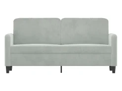 Best Sofá de 2 lugares 140 cm veludo cinza-claro PT671668 Cinzento claro