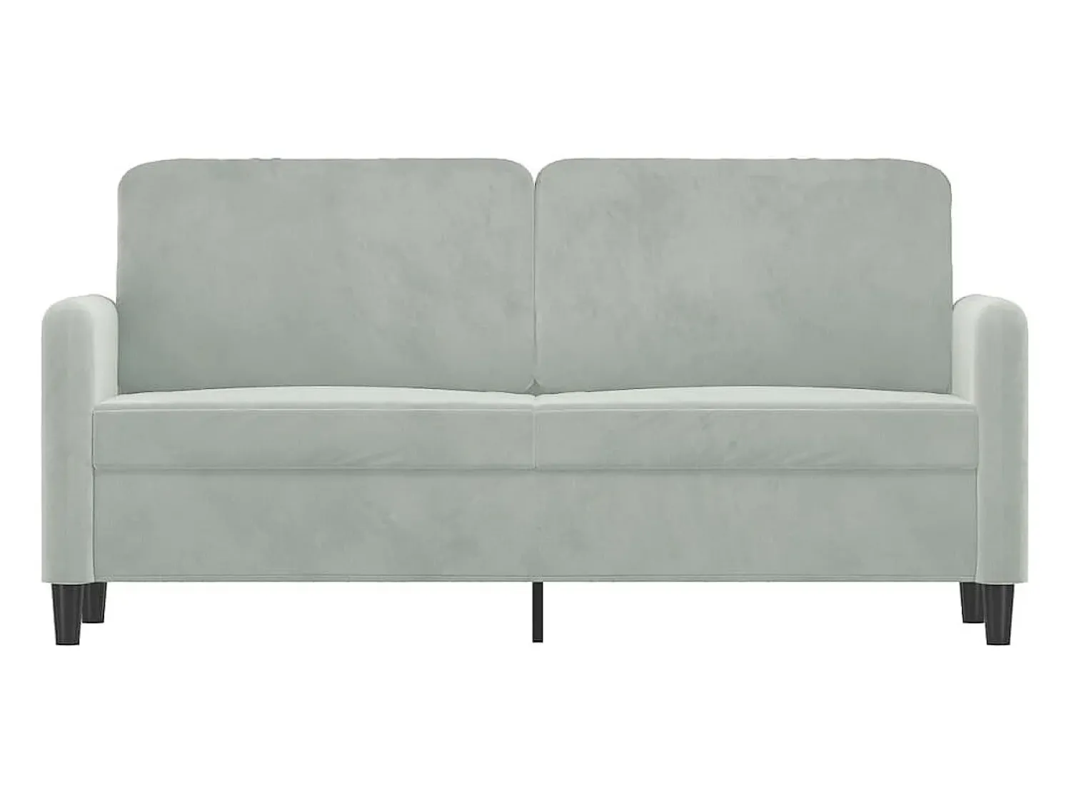 Best Sofá de 2 lugares 140 cm veludo cinza-claro PT671668 Cinzento claro