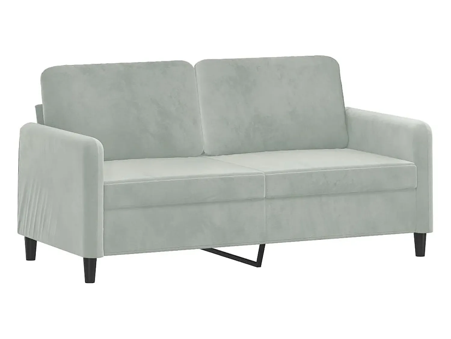 Best Sofá de 2 lugares 140 cm veludo cinza-claro PT671668 Cinzento claro