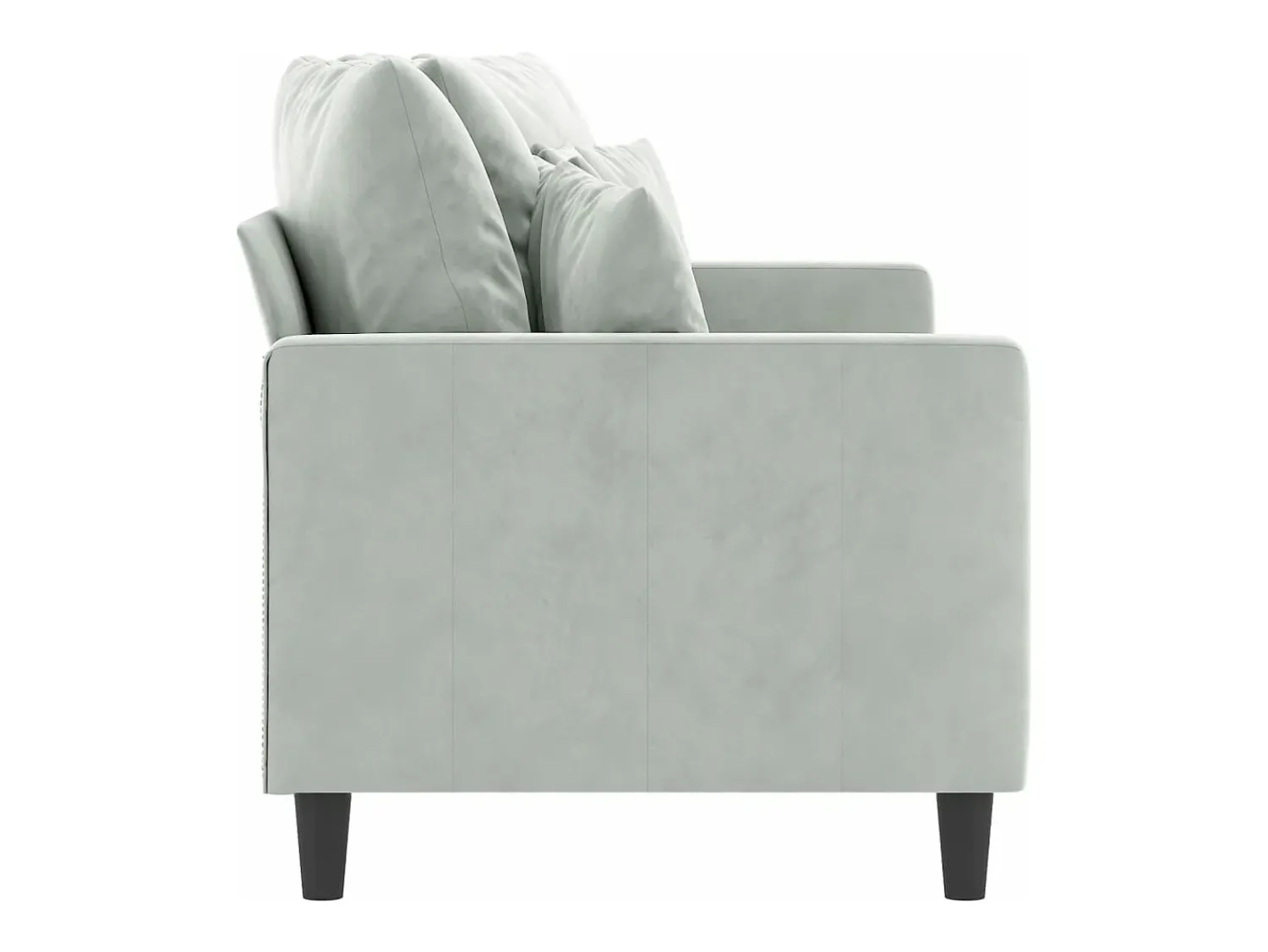 Sofá de 2 lugares 140 cm veludo cinza-claro PT684920^ Sofá