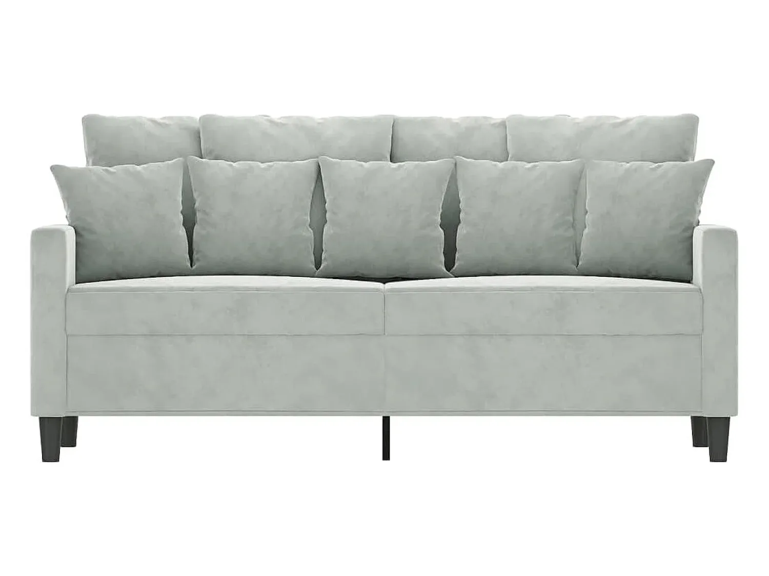 Sofá de 2 lugares 140 cm veludo cinza-claro PT684920^ Sofá