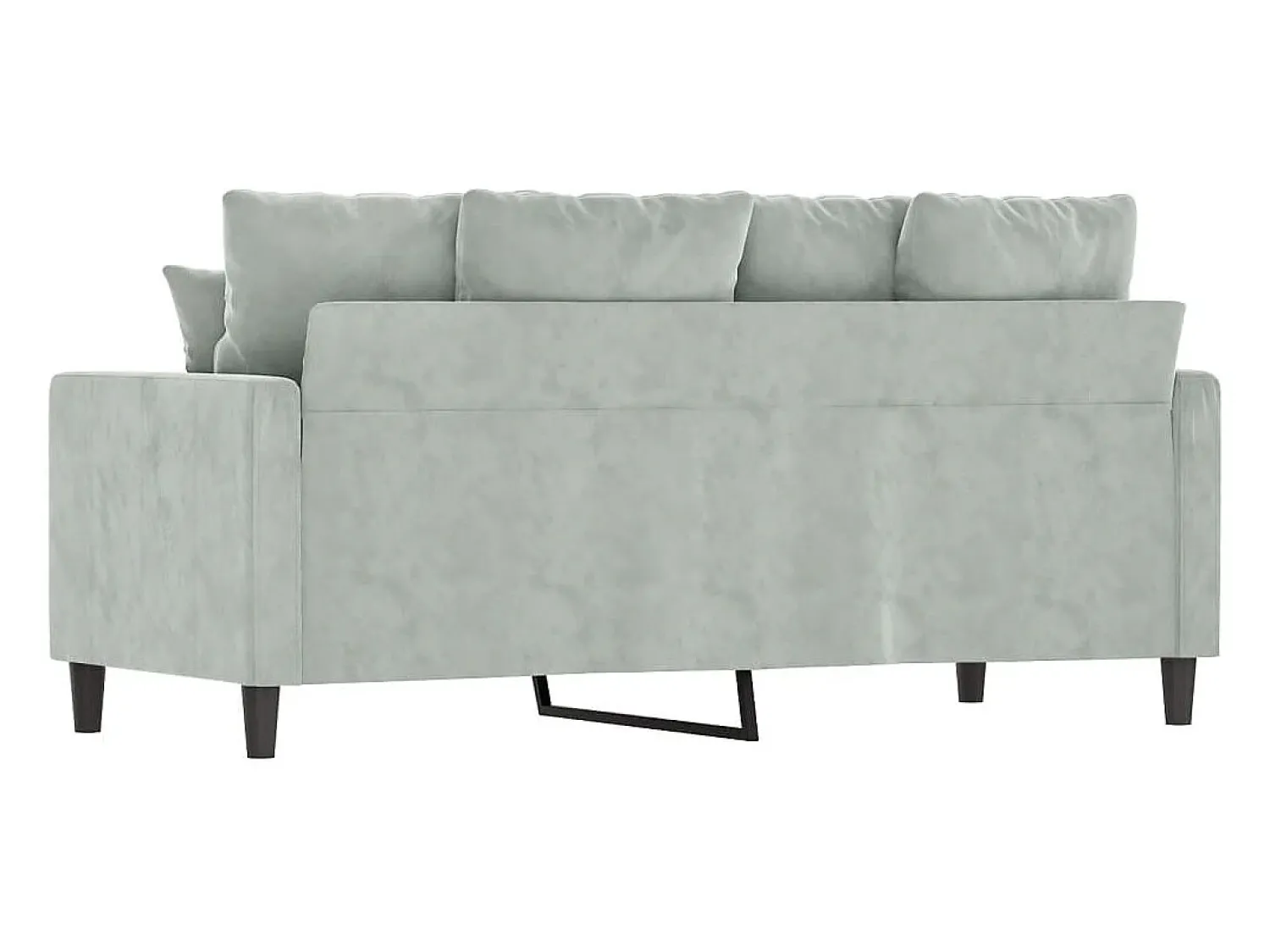Sofá de 2 lugares 140 cm veludo cinza-claro PT684920^ Sofá