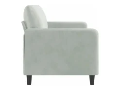 Sofá* Sofá de 3 lugares 180 cm veludo cinzento-claro PT128424 Cinzento claro