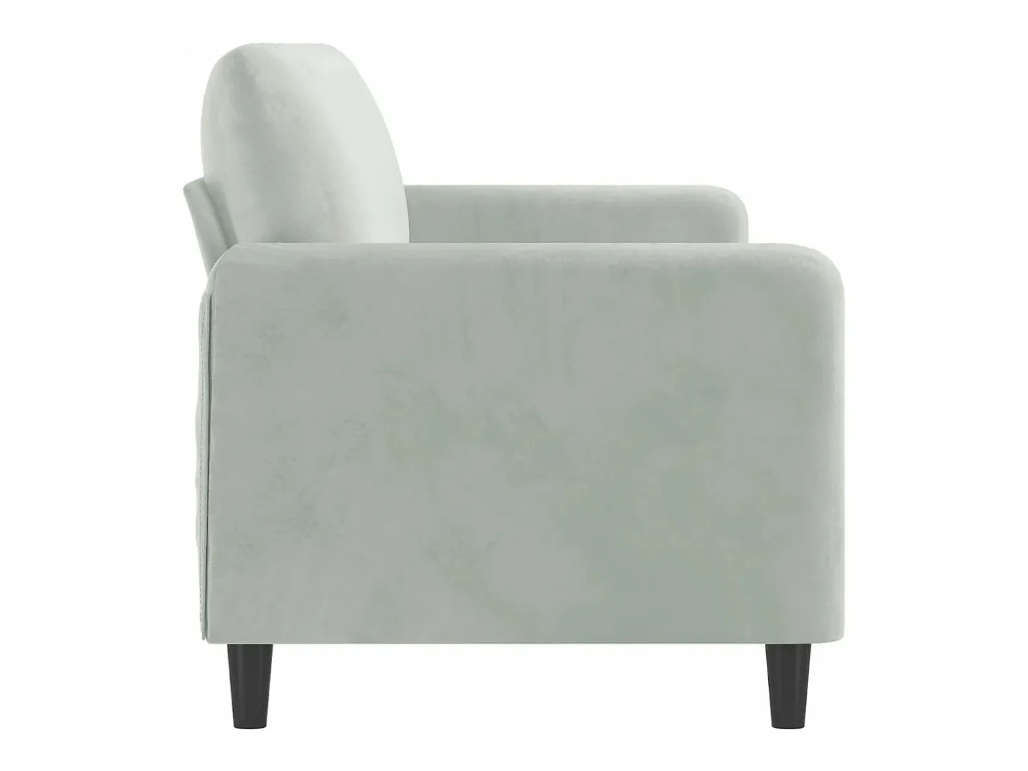 Sofá* Sofá de 3 lugares 180 cm veludo cinzento-claro PT128424 Cinzento claro