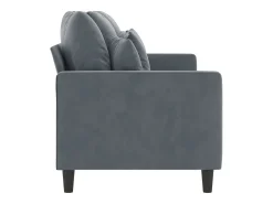 Sofá* Sofá de 3 lugares 180 cm veludo cinza-escuro PT421741 Cinzento