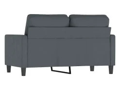 Sofá de 2 lugares 120 cm veludo cinza-escuro PT574981^ Sofá