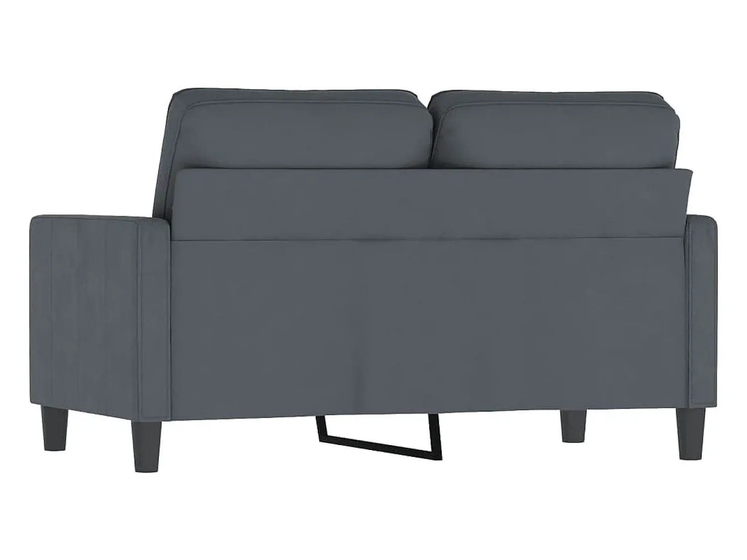 Sofá de 2 lugares 120 cm veludo cinza-escuro PT574981^ Sofá