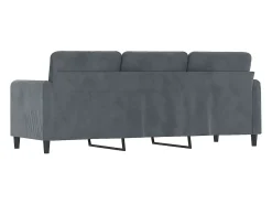 Hot Sofá de 3 lugares 180 cm veludo cinza-escuro PT624646 Cinzento