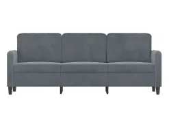 Hot Sofá de 3 lugares 180 cm veludo cinza-escuro PT624646 Cinzento