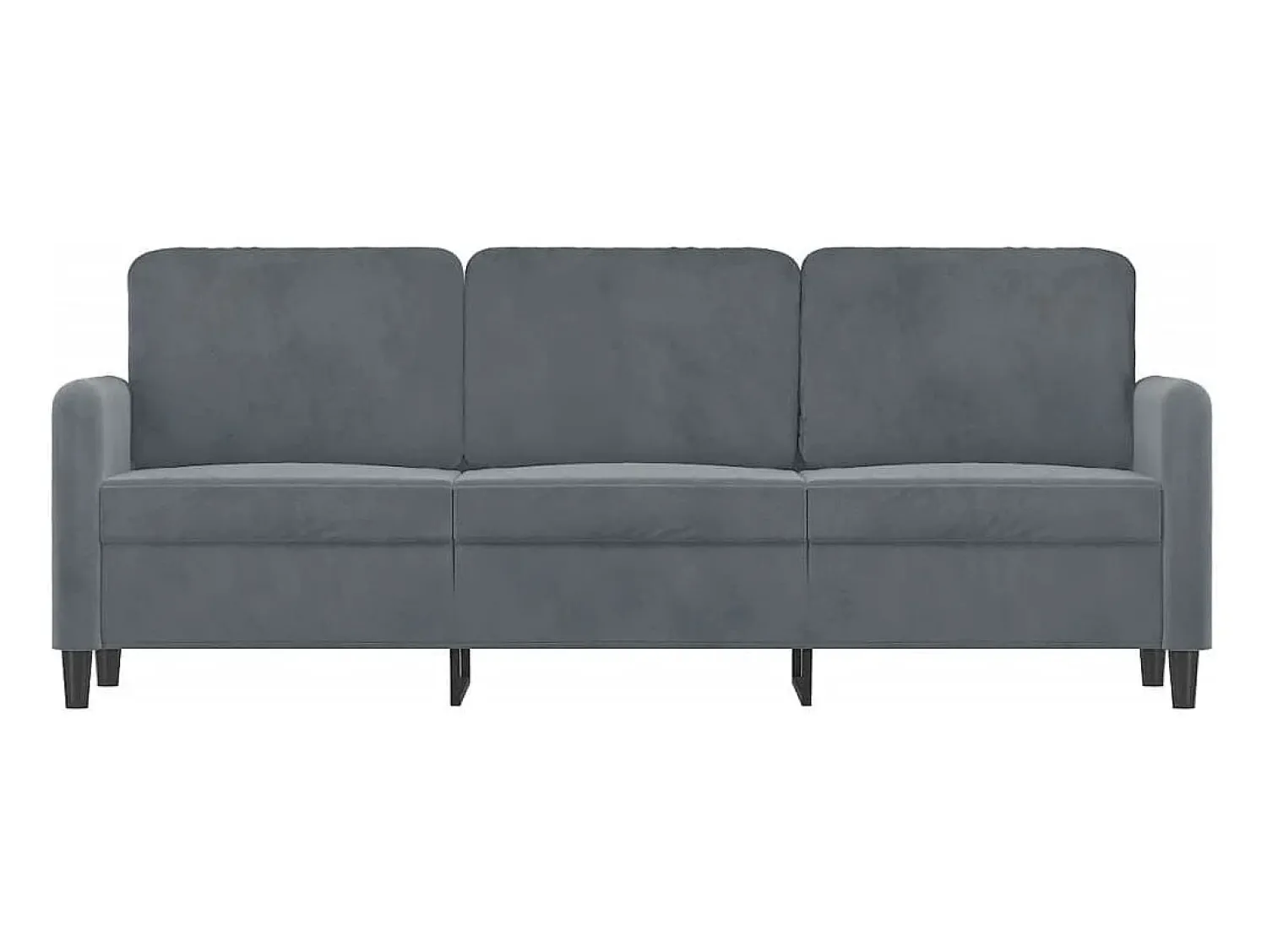 Hot Sofá de 3 lugares 180 cm veludo cinza-escuro PT624646 Cinzento