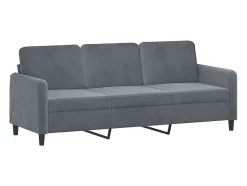 Hot Sofá de 3 lugares 180 cm veludo cinza-escuro PT624646 Cinzento