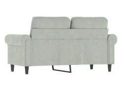 Sofá* Sofá de 2 lugares 120 cm veludo cinzento-claro PT281313 Cinzento claro