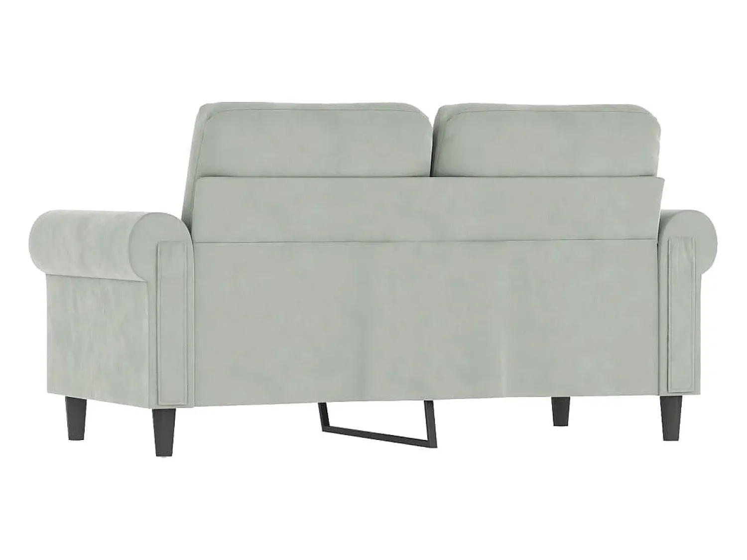 Sofá* Sofá de 2 lugares 120 cm veludo cinzento-claro PT281313 Cinzento claro
